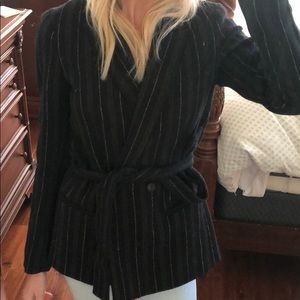 Massimo ditto sz 36 wool navy striped lined blazer